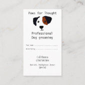 Carte De Visite Fun Chien marchant Chien Grooming Référence (Dos)