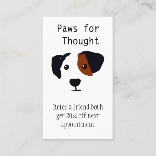 Carte De Visite Fun Chien marchant Chien Grooming Référence (Devant)