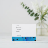 Carte De Visite Fun Cool Happy Blue Faces (Debout devant)