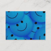 Carte De Visite Fun Cool Happy Blue Faces (Dos)