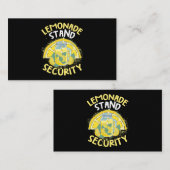 Carte De Visite Fun été Lemonade Stand de sécurité Boss Lemonade C (Devant / Derrière)