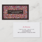 Carte De Visite Fun Festif Colorful Confetti Planificateur d'événe (Devant / Derrière)