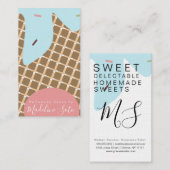 Carte De Visite Fun Frosting Dristing Cake Bakery Waffle Motif (Devant / Derrière)