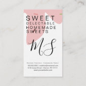 Carte De Visite Fun Frosting Gâteau Boulangerie Waffle rose (Dos)