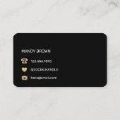 Carte De Visite Fun & Funky Abstrait Motif Icon Blanc & Noir (Dos)