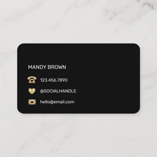 Carte De Visite Fun & Funky Abstrait Motif Icon Blanc & Noir (Dos)