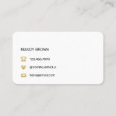 Carte De Visite Fun & Funky Abstrait Motif Icon Noir (Dos)