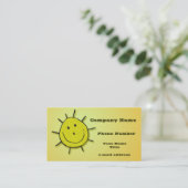Carte De Visite Fun Happy Sun Faux Broderie (Debout devant)