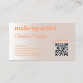 Carte De Visite Fun Light Taupe Brown Sunny Orange Bold Typographi (Dos)