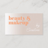 Carte De Visite Fun Light Taupe Brown Sunny Orange Bold Typographi (Devant)