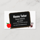 Carte De Visite Fun moderne Accueil Tutor Chalk Board (Devant)