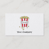 Carte De Visite Fun Movie Theatre Popcorn Diner Restaurant (Dos)