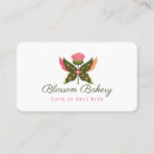 Carte De Visite Fun Papillon Fleur Jardin Floral Boulangerie Cupca (Devant)