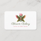 Carte De Visite Fun Papillon Fleur Jardin Floral Boulangerie Gâtea (Devant)