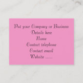 Carte De Visite Fun Salon de beauté Spa de santé (Dos)