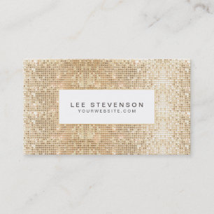 Carte De Visite Fun Trendy Sparkly Gold Sequins Beauté