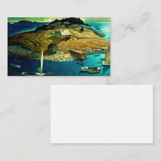 Carte De Visite Funérailles de l'île, 1939 par Newell Convers Wyet (Devant / Derrière)