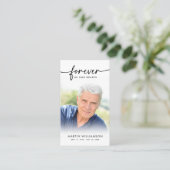 Carte De Visite Funérailles Forever Hearts Photo Cross Prayer Card (Debout devant)
