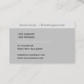 Carte De Visite funéraire de Contur Baum Kreuz (Dos)