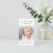 Carte De Visite Funeral In Loving Memory Photo Prayer Card (Debout devant)