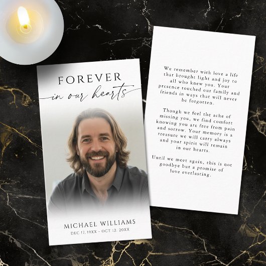 Carte De Visite Funeral Sympathy Memorial Prayer Card