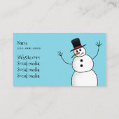 Carte De Visite Funky Christmas snowman shopping personnel (Dos)