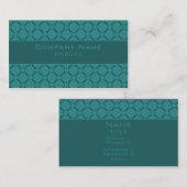 Carte de visite Funky Circle, Turquoise (Devant / Derrière)