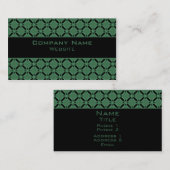 Carte de visite Funky Circle, Vert (Devant / Derrière)