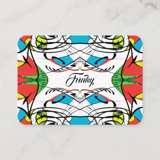 Carte De Visite FUNKY Coloré (Devant)