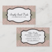 CARTE DE VISITE :: funky damask 1L (Devant / Derrière)