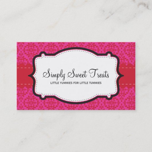 CARTE DE VISITE :: funky damask 5L (Devant)