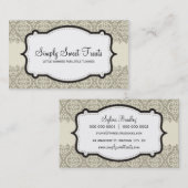 CARTE DE VISITE :: funky damask 9L (Devant / Derrière)