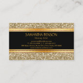 Carte De Visite Funky Gold Parties scintillant maquillage Artiste  (Dos)
