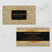 Carte De Visite Funky Gold Parties scintillant maquillage Artiste  (Devant / Derrière)