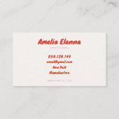 carte de visite funky groovy douce (Dos)