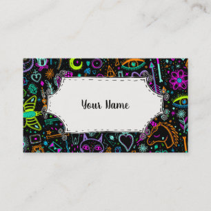 Carte De Visite Funky Nature Of Life Notes Motif 3