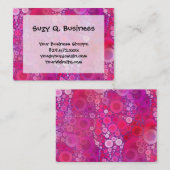 Carte De Visite Funky Purple Rose Cercles Concentrés Fille Motif (Devant / Derrière)
