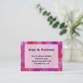 Carte De Visite Funky Purple Rose Cercles Concentrés Fille Motif (Debout devant)