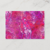 Carte De Visite Funky Purple Rose Cercles Concentrés Fille Motif (Dos)