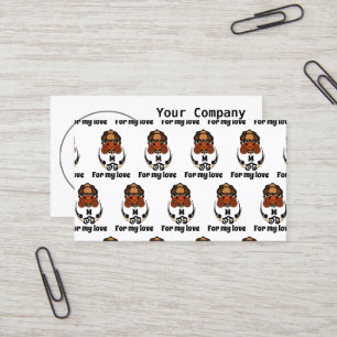 Carte De Visite Funky Tortoise Chilling Monogramme