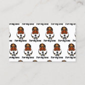 Carte De Visite Funky Tortoise Chilling Monogramme (Devant)