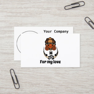 Carte De Visite Funky Tortoise Chilling Monogramme