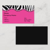 Carte de visite funky zèbre (Devant / Derrière)