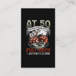 Carte De Visite Funny 50th Birthday Poker Player Cards Jeux<br><div class="desc">Cadeau d'anniversaire de Poker de 50 ans pour joueur. Funny 50e Anniversaire Poker Lecteurs Cartes de jeu.</div>