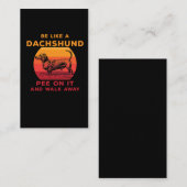Carte De Visite Funny Amoureux des chiens sarcastique Dachshund (Devant / Derrière)