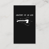 Carte De Visite Funny Ax Jetant Anatomie Hatchet Lumberjack (Devant)