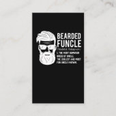 Carte De Visite Funny Bearned Uncle Définition Mustache Humour (Devant)
