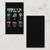 Carte De Visite Funny Bookworm auteur Novel Lecture Livre Lover (Devant / Derrière)