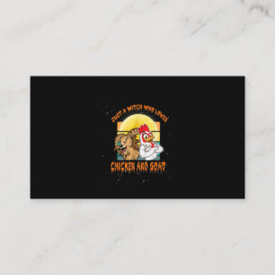 Carte De Visite Funny Chicken et Goat Halloween Costume Poison