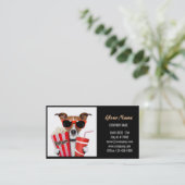 Carte De Visite Funny chiot chien chat animal hôpital vétérinaire (Debout devant)